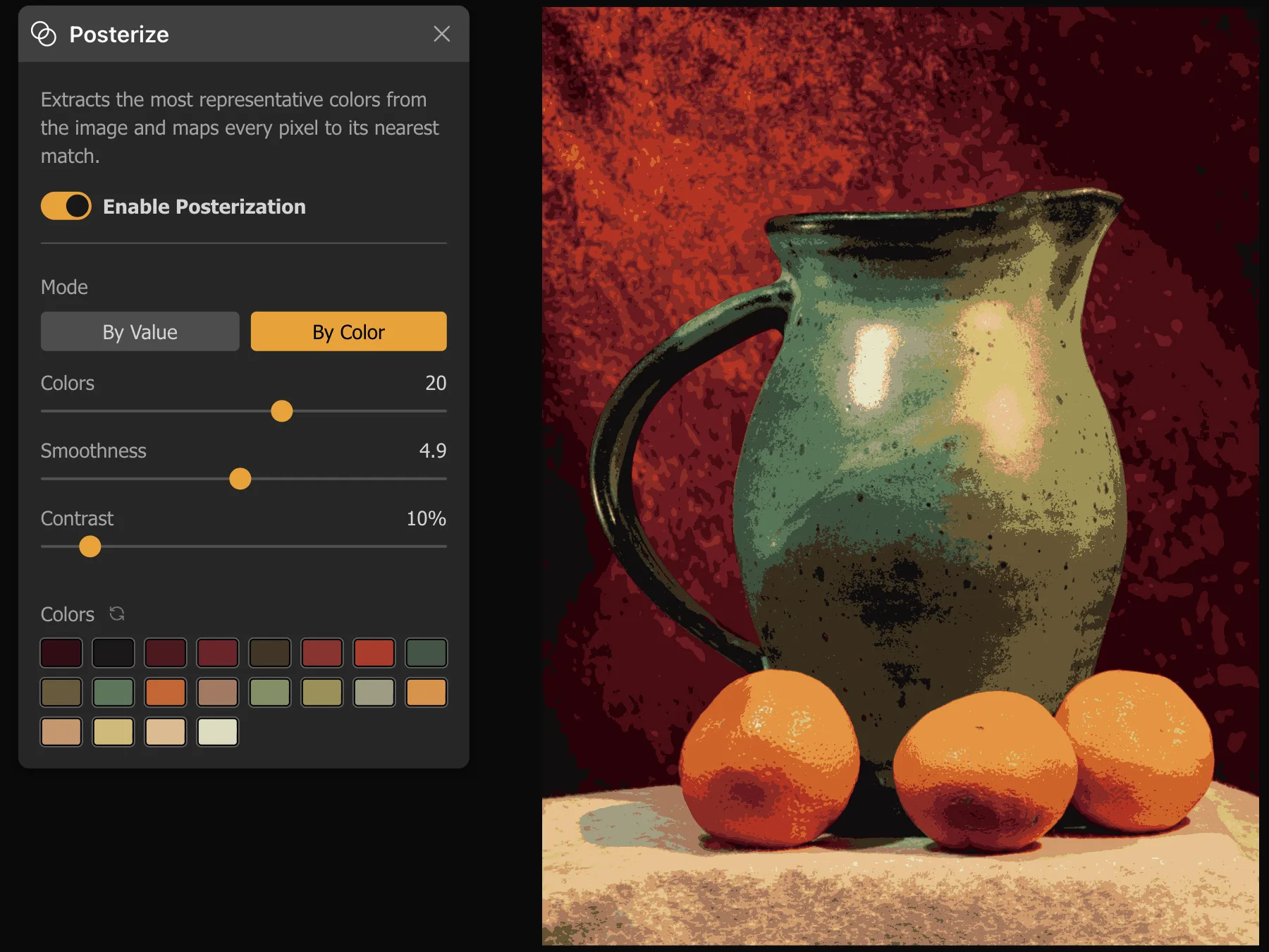 Custom Palette + Posterize by Color